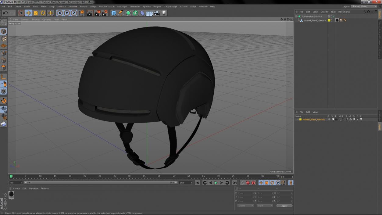 3D model Helmet Black Generic