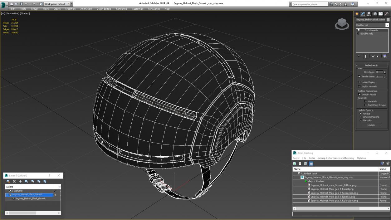 3D model Helmet Black Generic