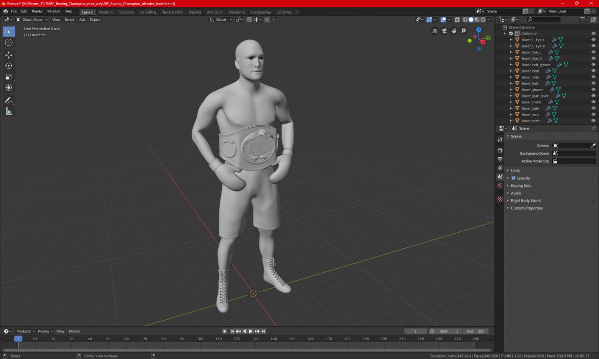 IBF Boxing Champion 3D model