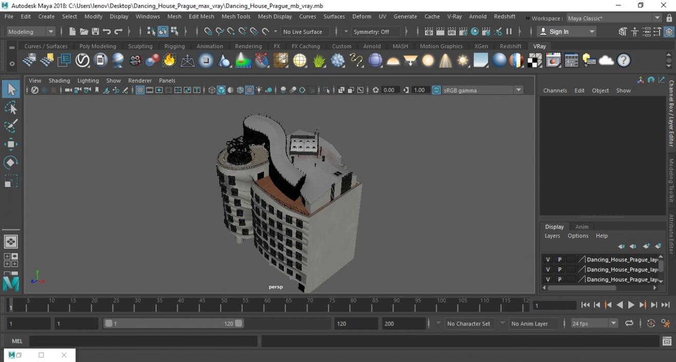 3D model Dancing House Prague