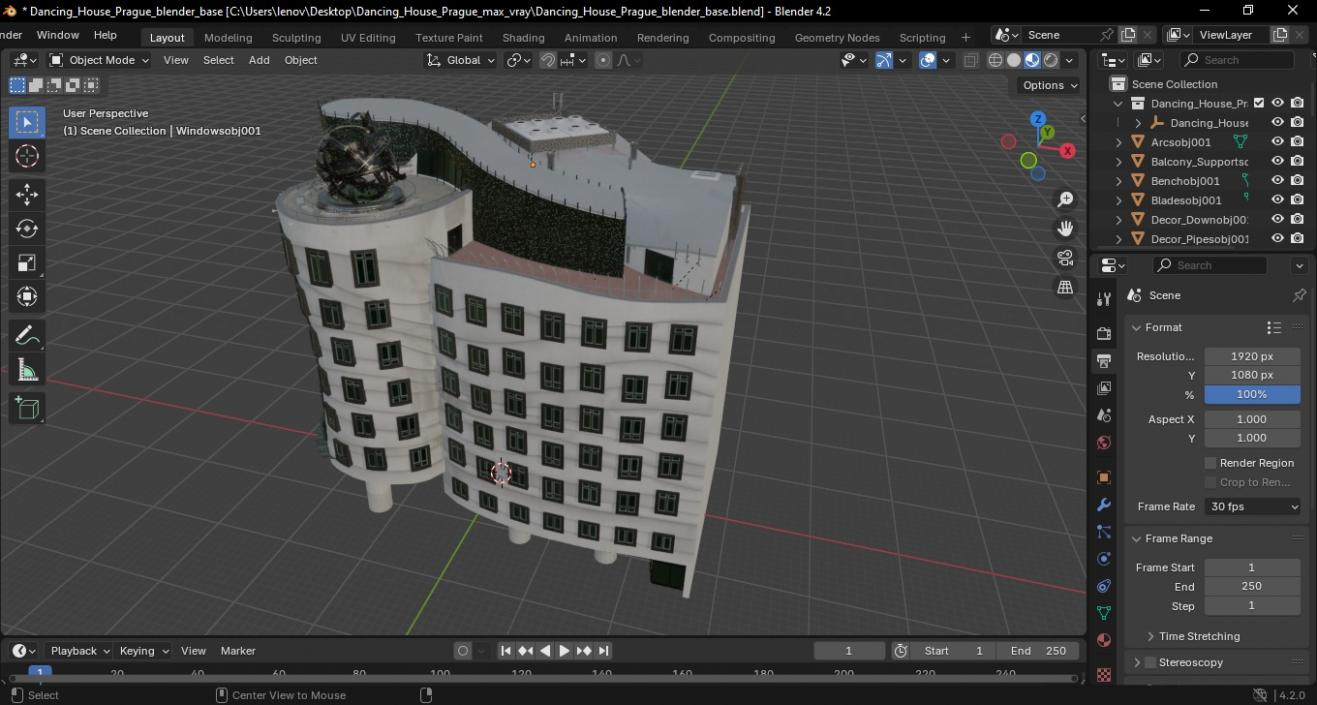 3D model Dancing House Prague