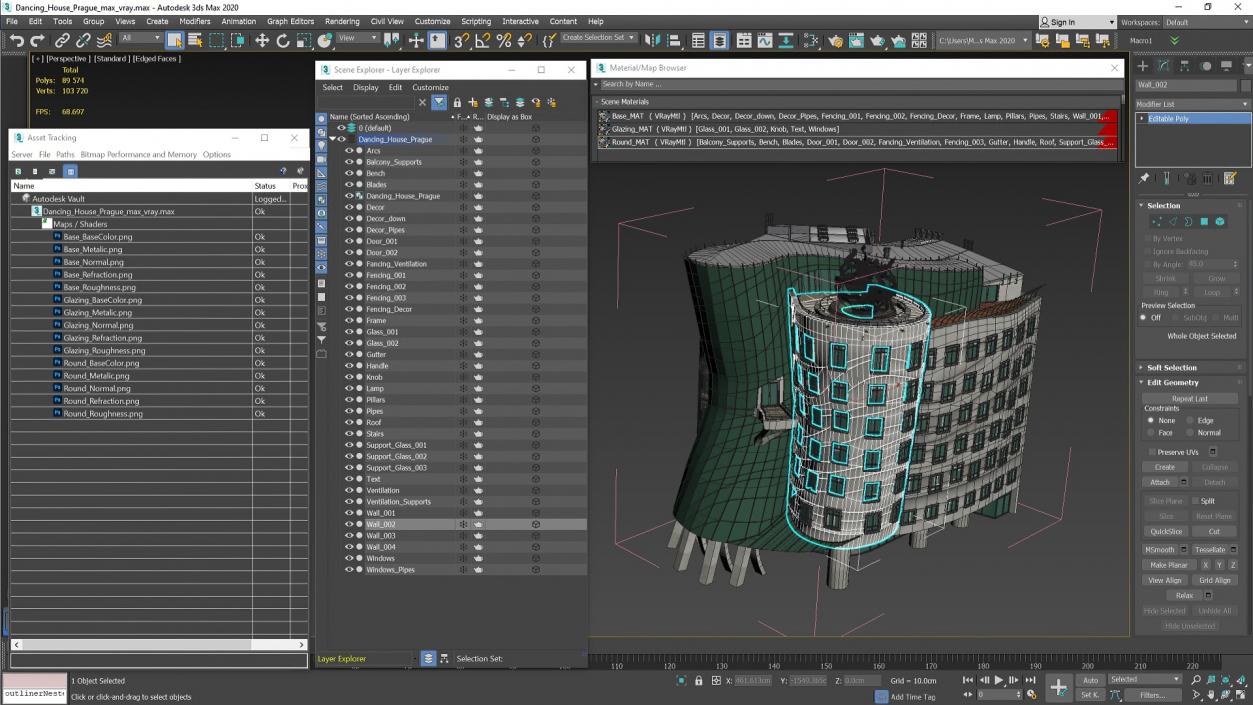 3D model Dancing House Prague