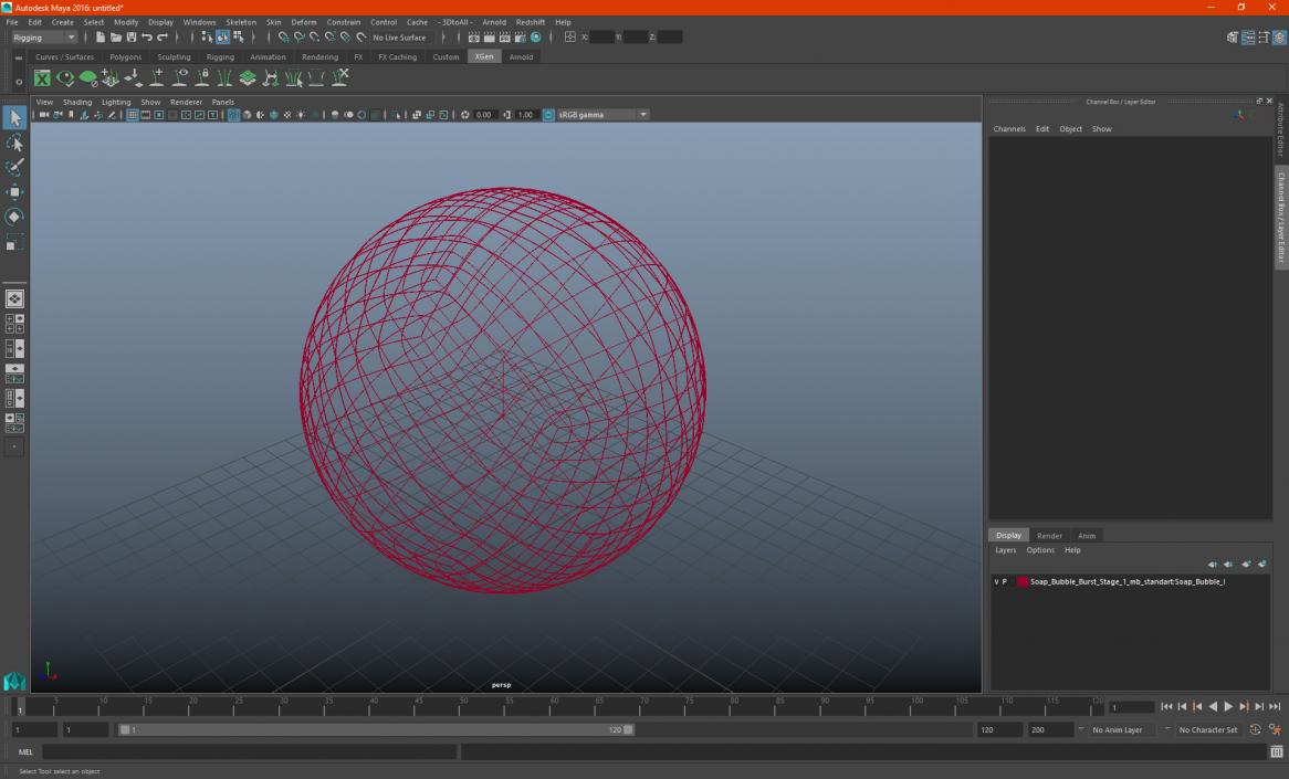 3D model Soap Bubble Burst Stage 1