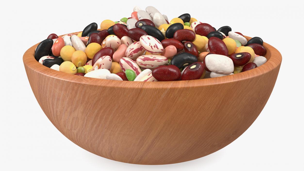 Mixed Legume Beans on a Plate 3D model