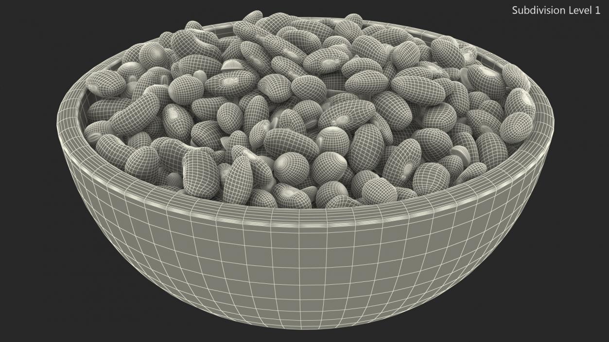 Mixed Legume Beans on a Plate 3D model