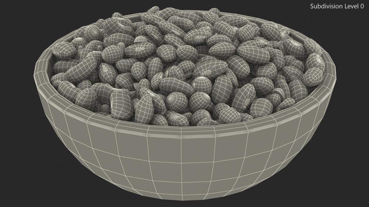 Mixed Legume Beans on a Plate 3D model