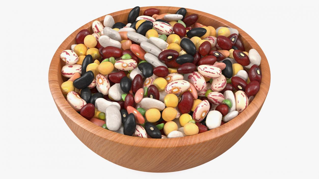 Mixed Legume Beans on a Plate 3D model