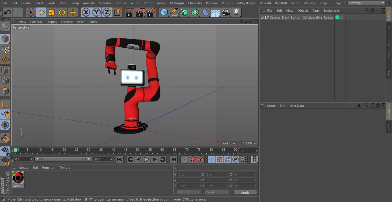 3D model Sawyer Black Edition Collaborative Robot