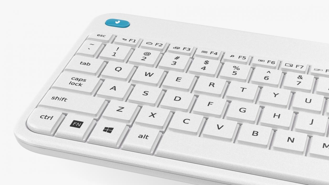 3D Keyboard With Touchpad White model