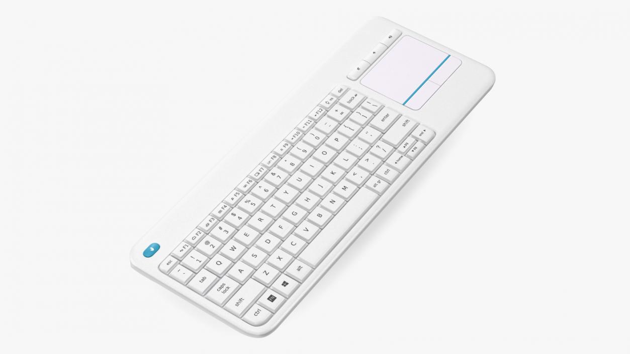 3D Keyboard With Touchpad White model