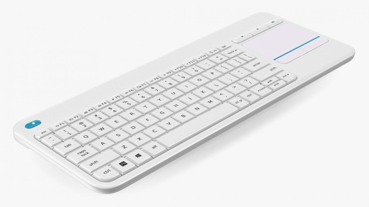 3D Keyboard With Touchpad White model