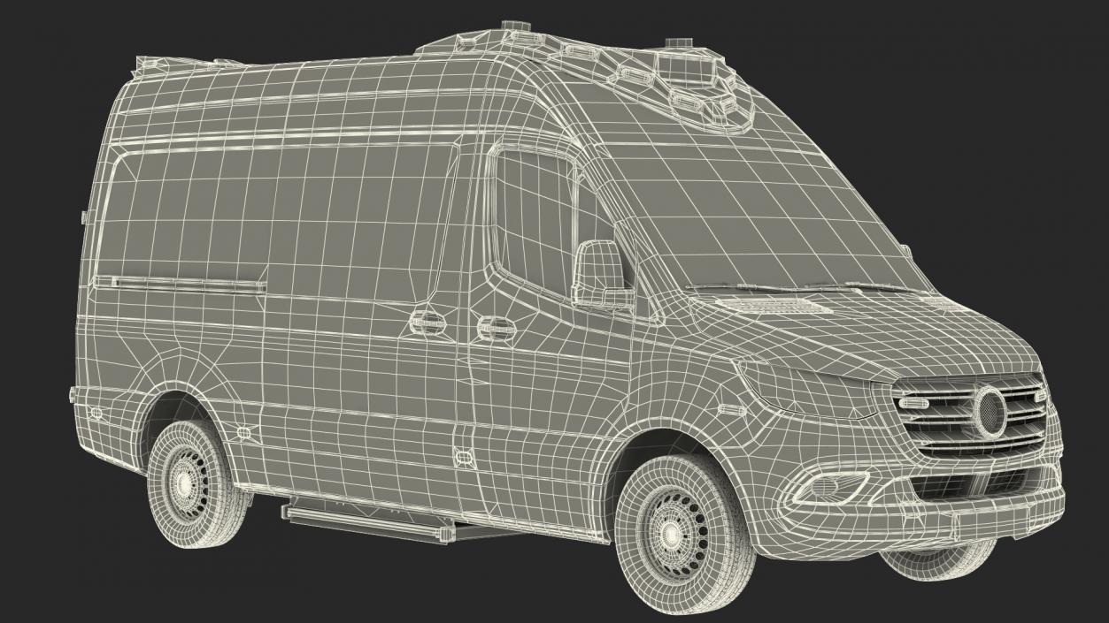 3D Hospital Building with Emergency Ambulance Collection model