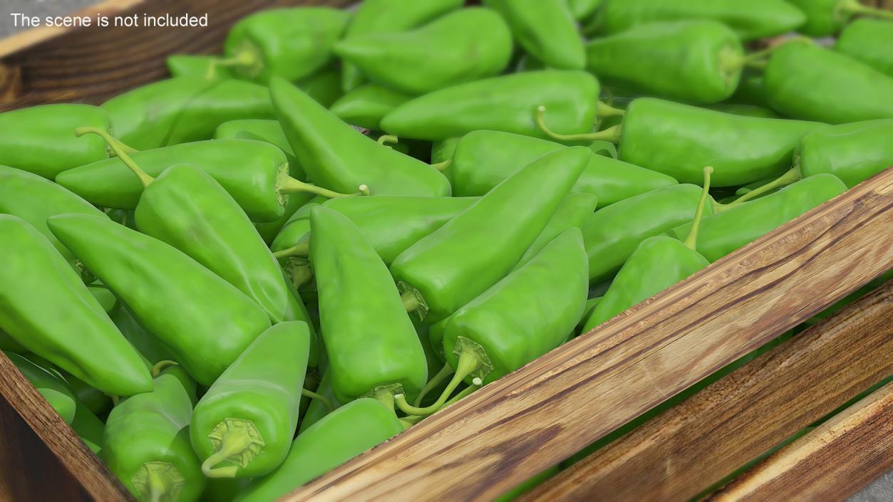 3D Green Hot Pepper