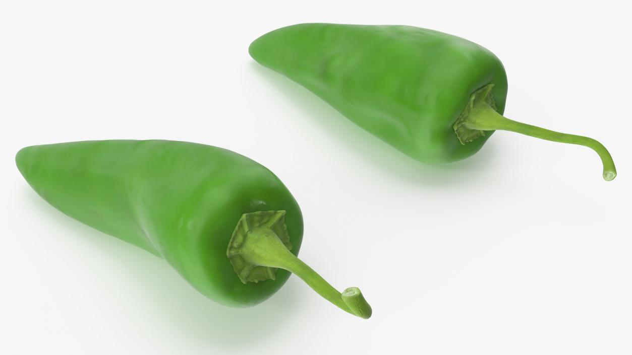 3D Green Hot Pepper