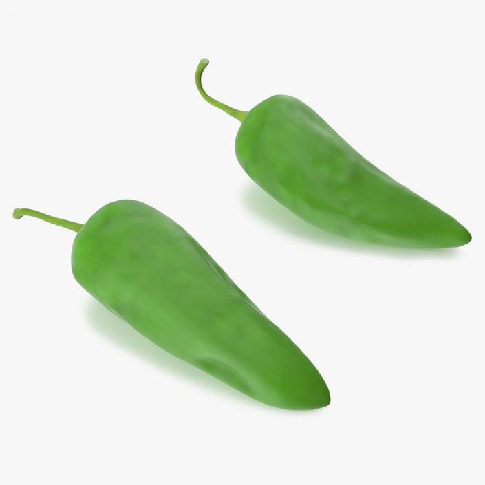 3D Green Hot Pepper