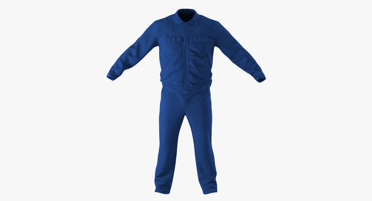 3D Mens Work Wear Mechanics Overalls model