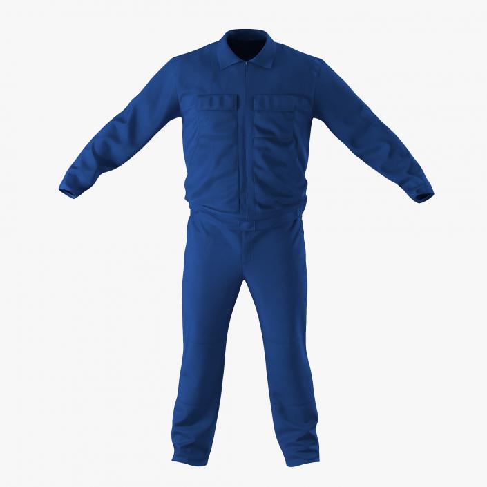 3D Mens Work Wear Mechanics Overalls model