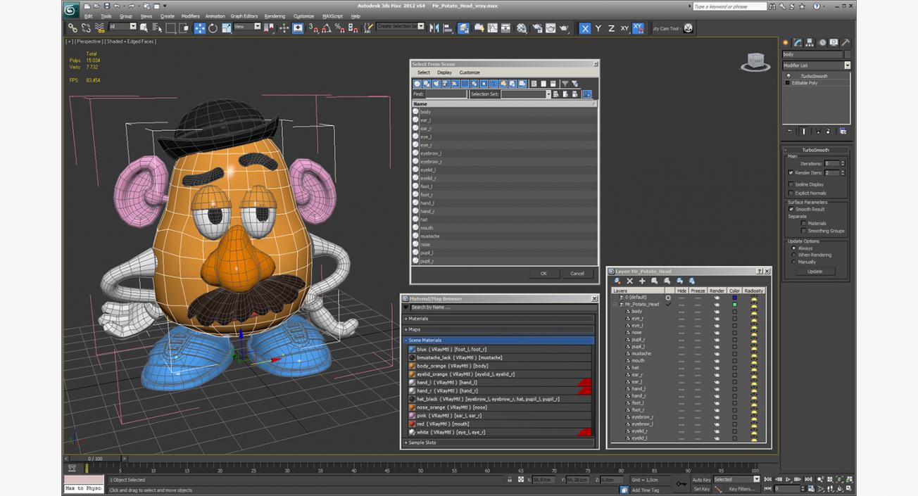 Mr Potato Head 3D model