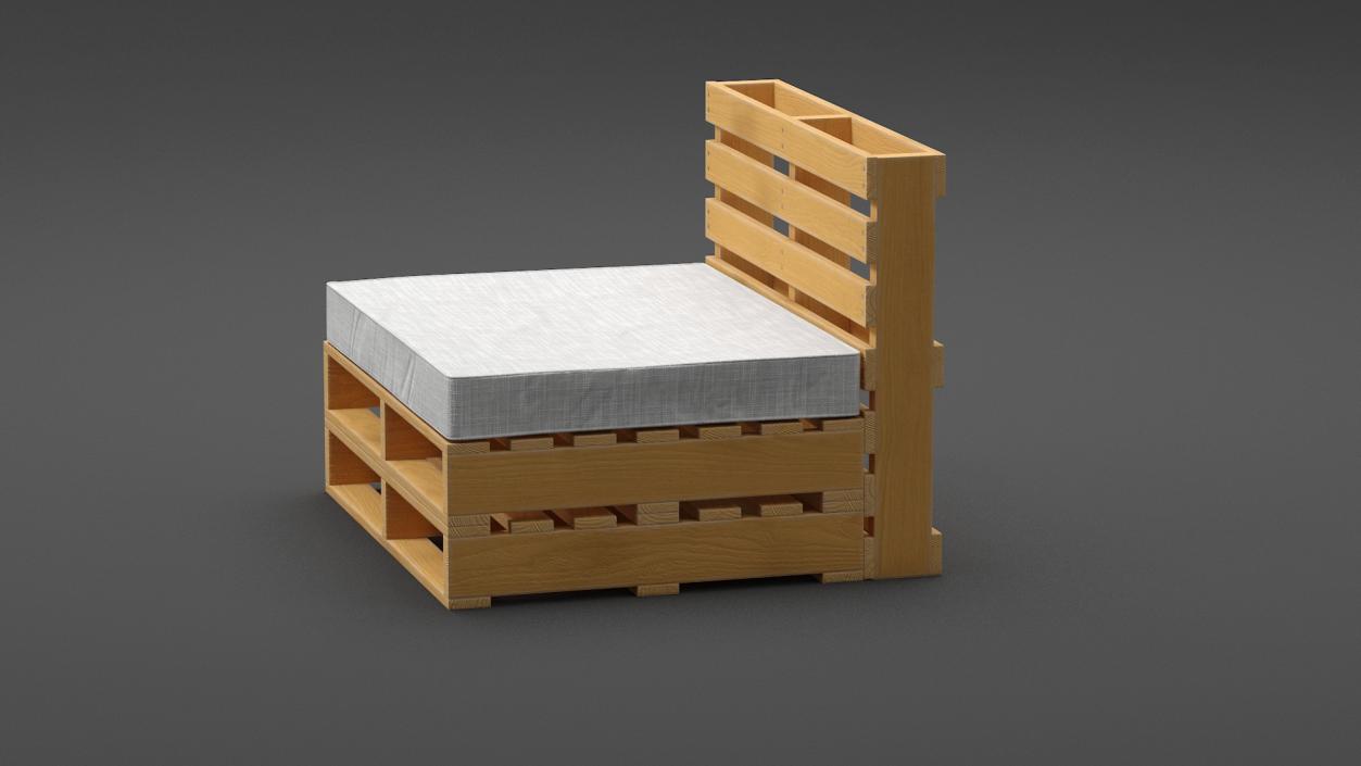 3D Outdoor Pallet Armchair model