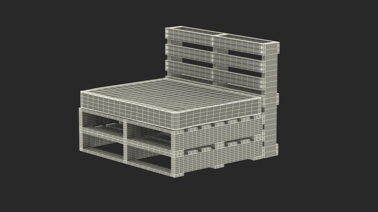 3D Outdoor Pallet Armchair model