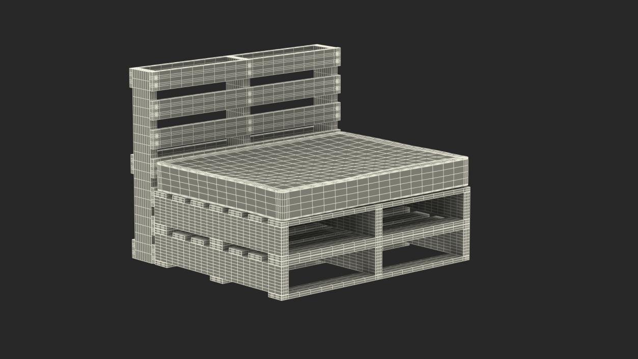 3D Outdoor Pallet Armchair model