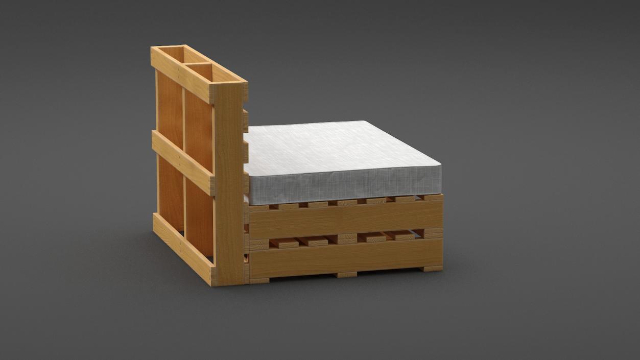 3D Outdoor Pallet Armchair model