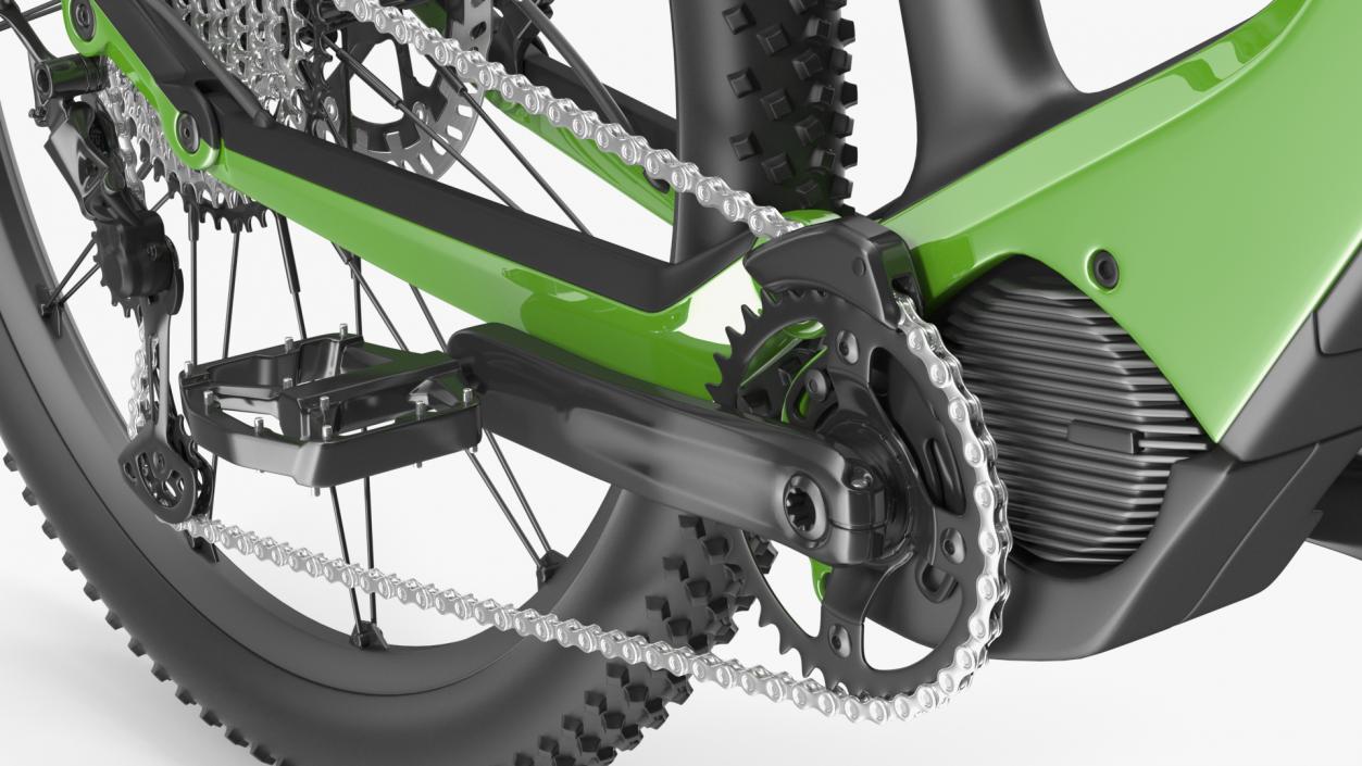 Electric Mountain Bike Rigged 3D model