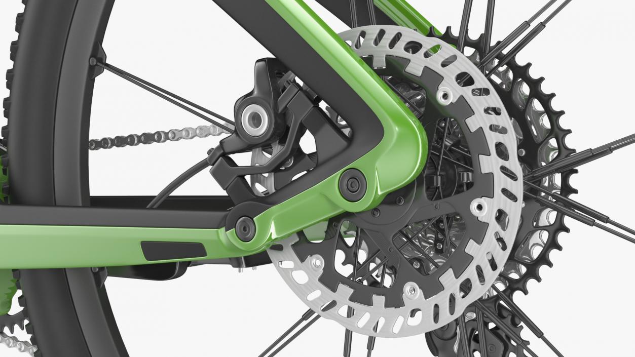 Electric Mountain Bike Rigged 3D model