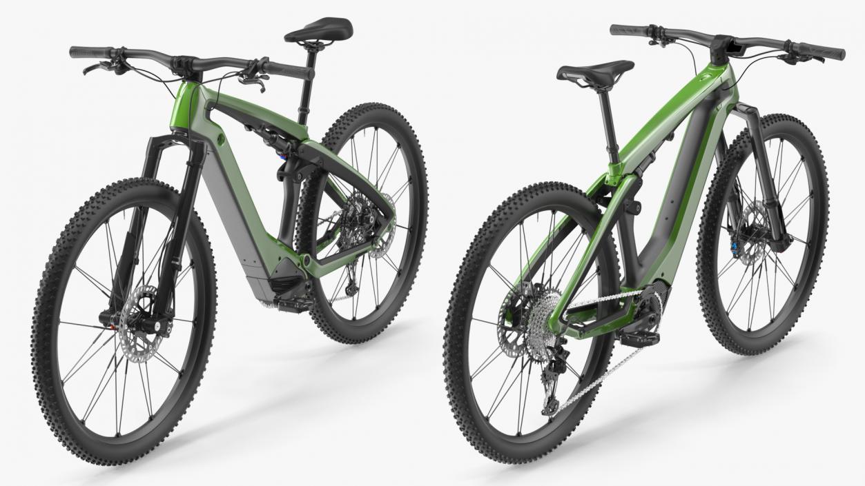 Electric Mountain Bike Rigged 3D model