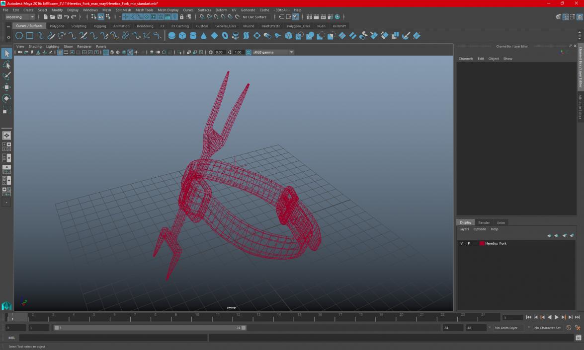 3D Heretics Fork model