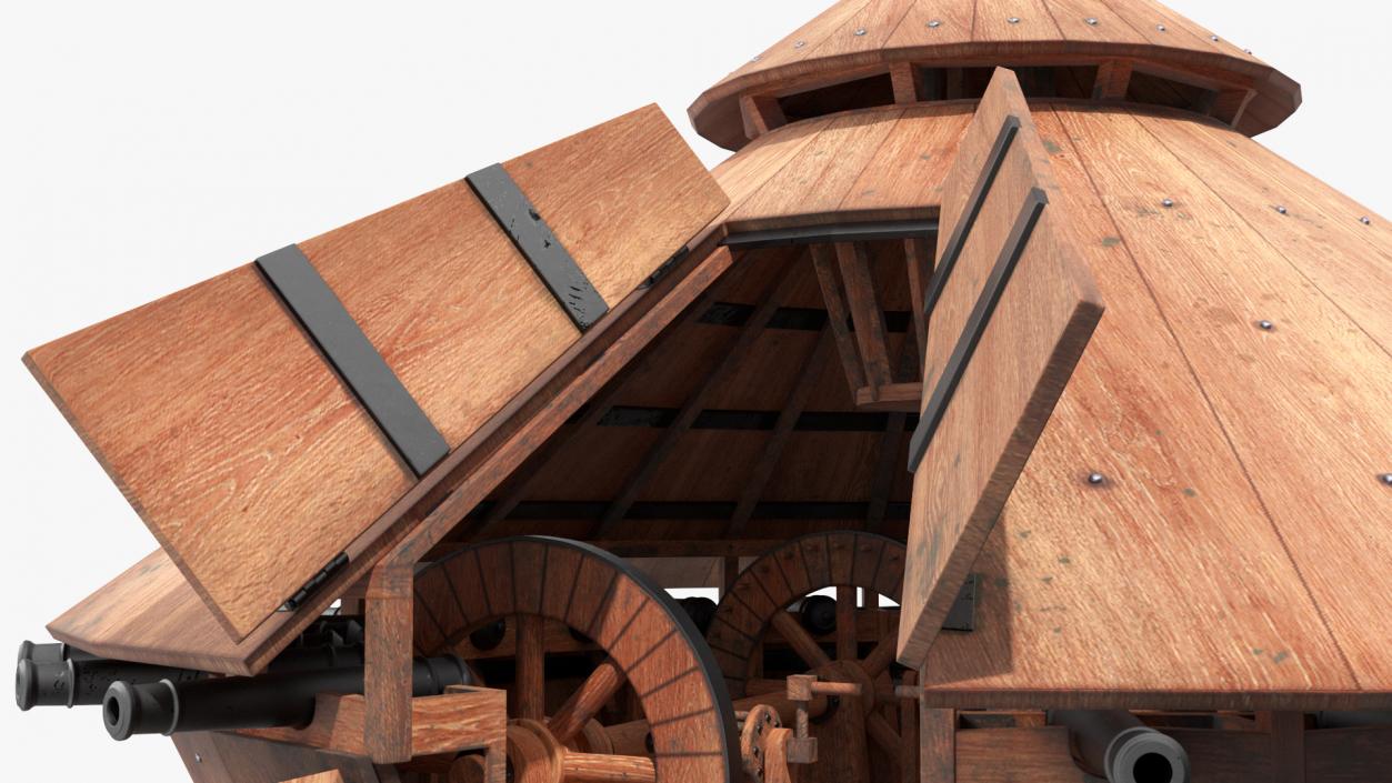 Old Leonardo Da Vinci Rotational Tank 3D