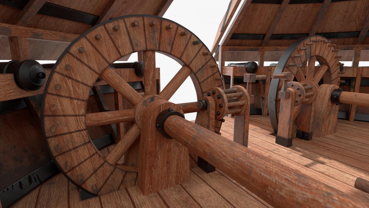 Old Leonardo Da Vinci Rotational Tank 3D