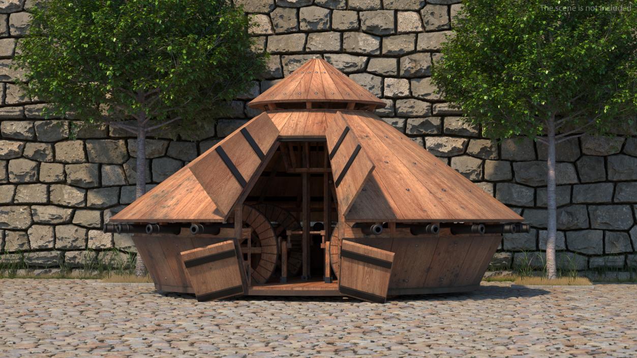 Old Leonardo Da Vinci Rotational Tank 3D