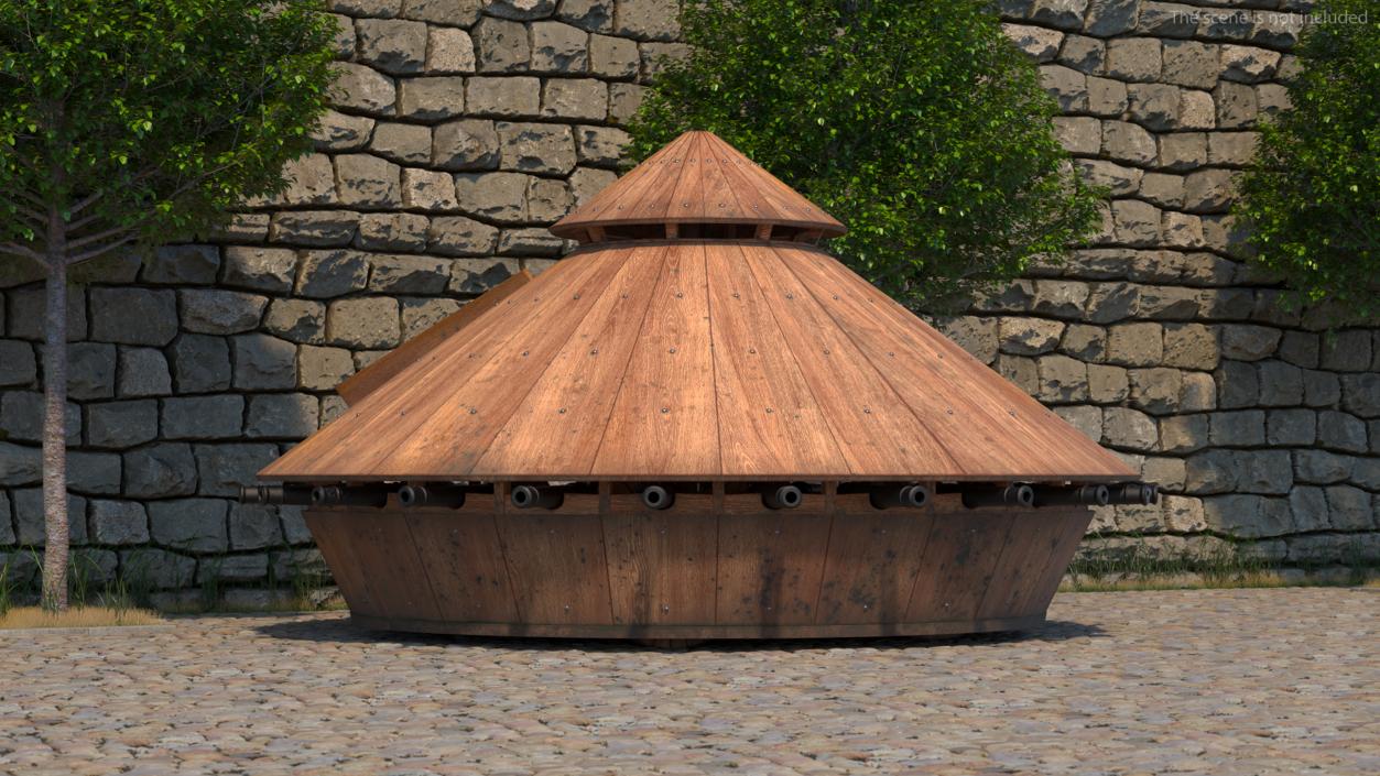 Old Leonardo Da Vinci Rotational Tank 3D