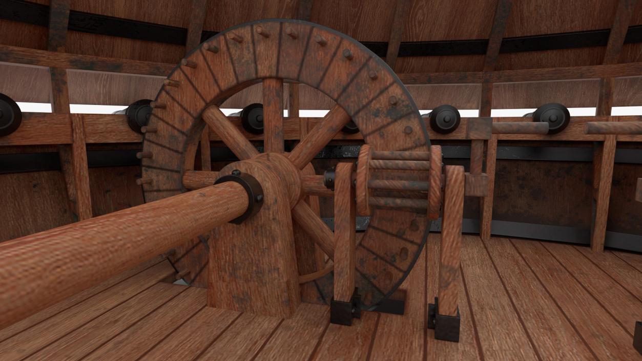 Old Leonardo Da Vinci Rotational Tank 3D