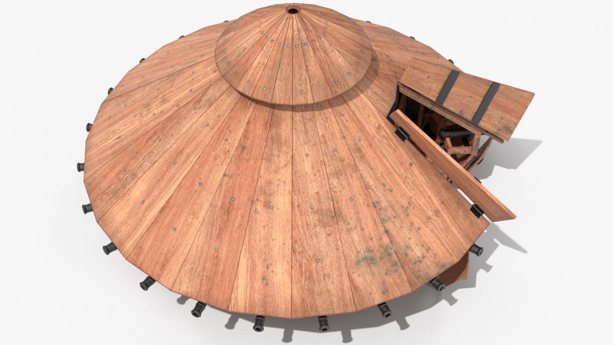 Old Leonardo Da Vinci Rotational Tank 3D