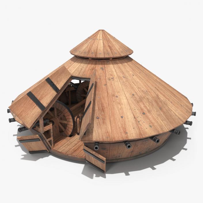 Old Leonardo Da Vinci Rotational Tank 3D