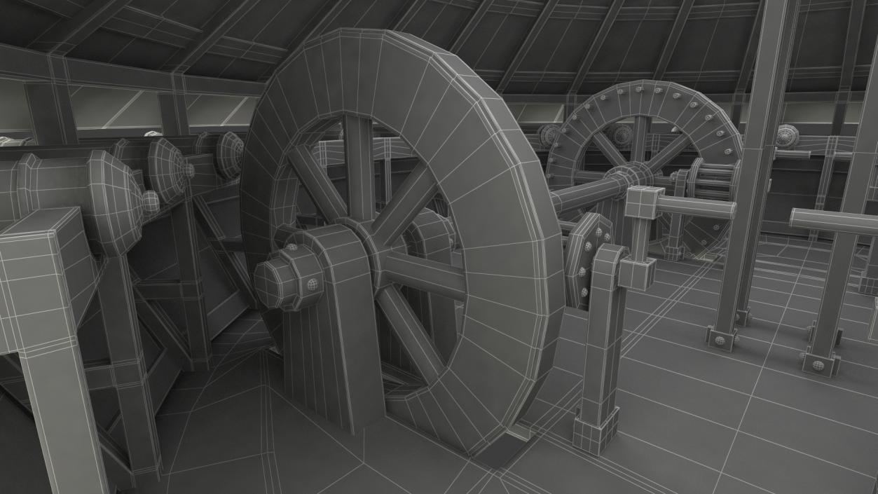 Old Leonardo Da Vinci Rotational Tank 3D