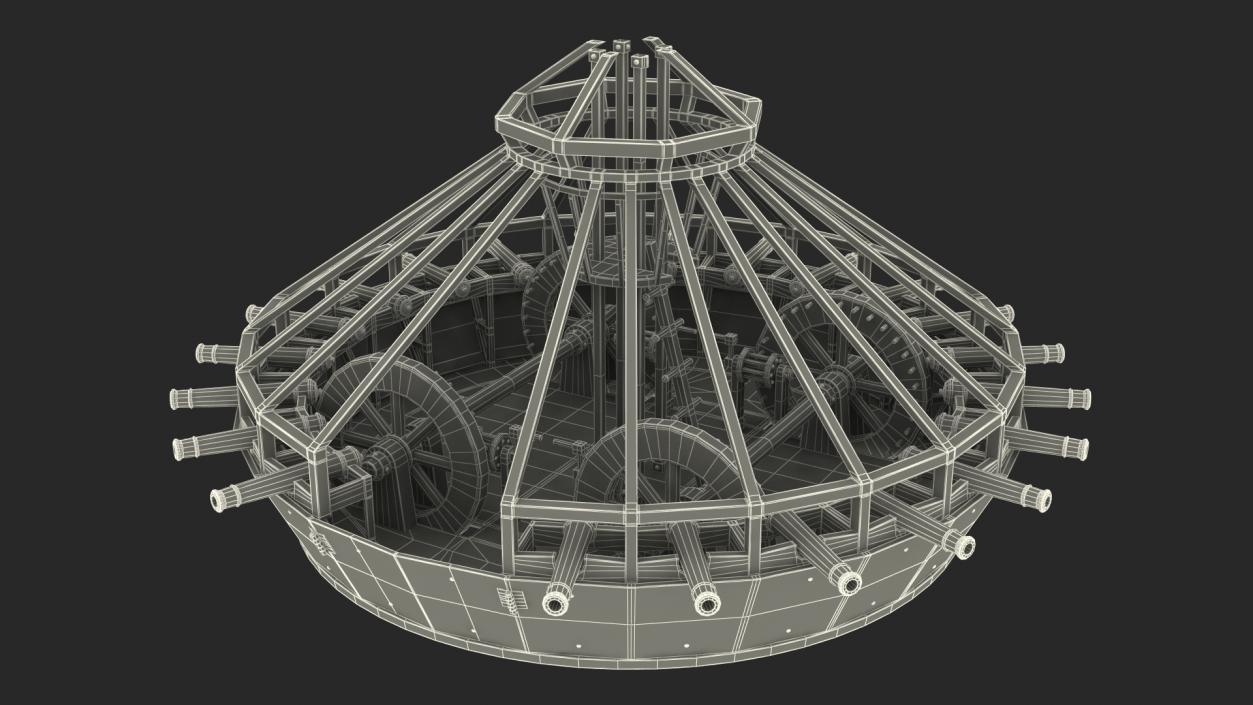 Old Leonardo Da Vinci Rotational Tank 3D