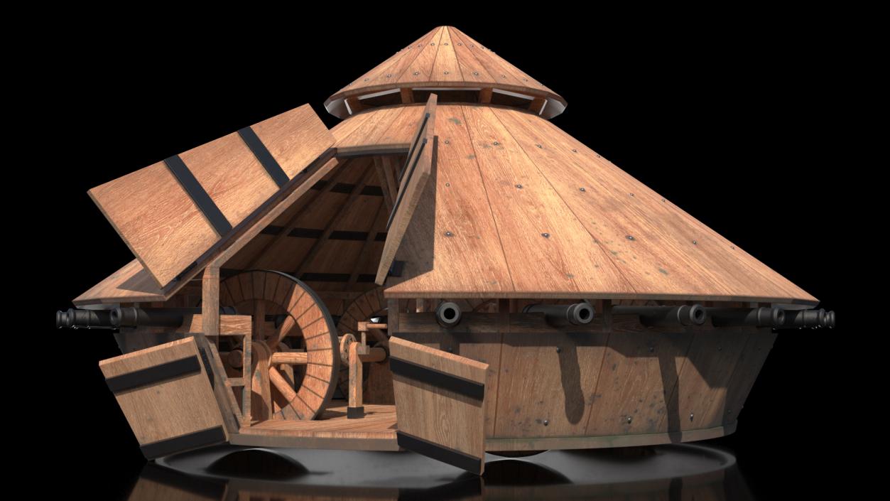 Old Leonardo Da Vinci Rotational Tank 3D