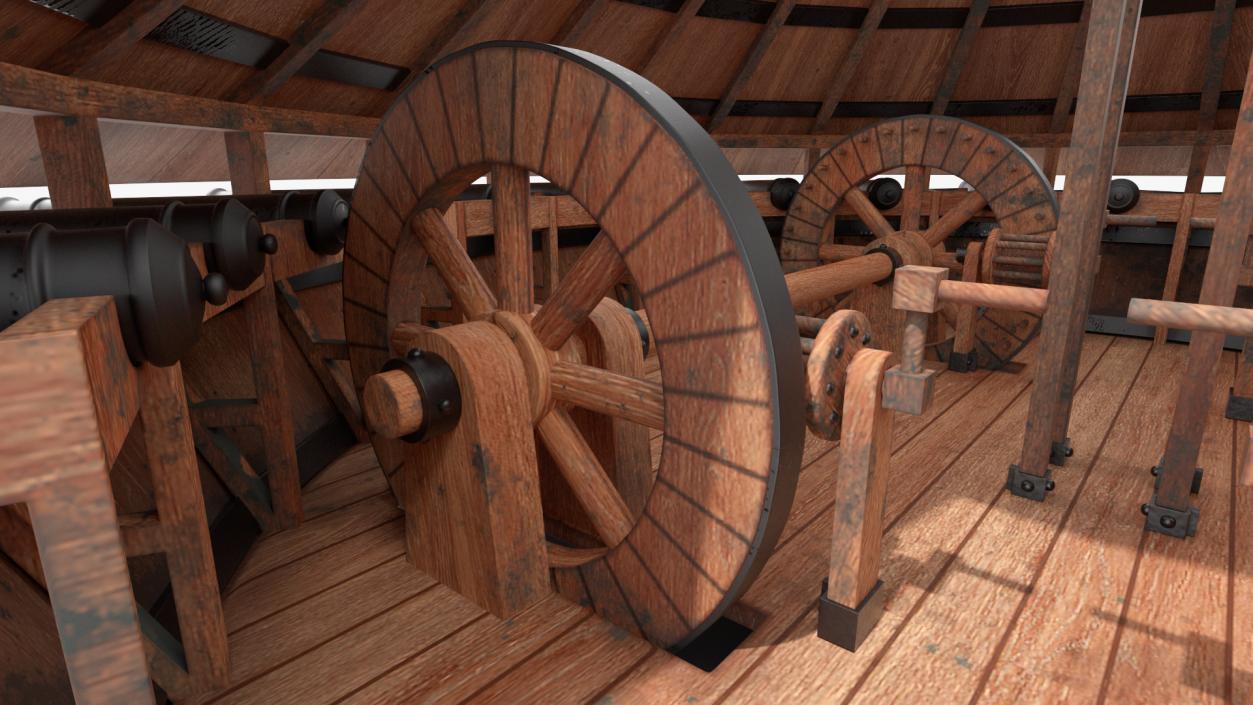 Old Leonardo Da Vinci Rotational Tank 3D