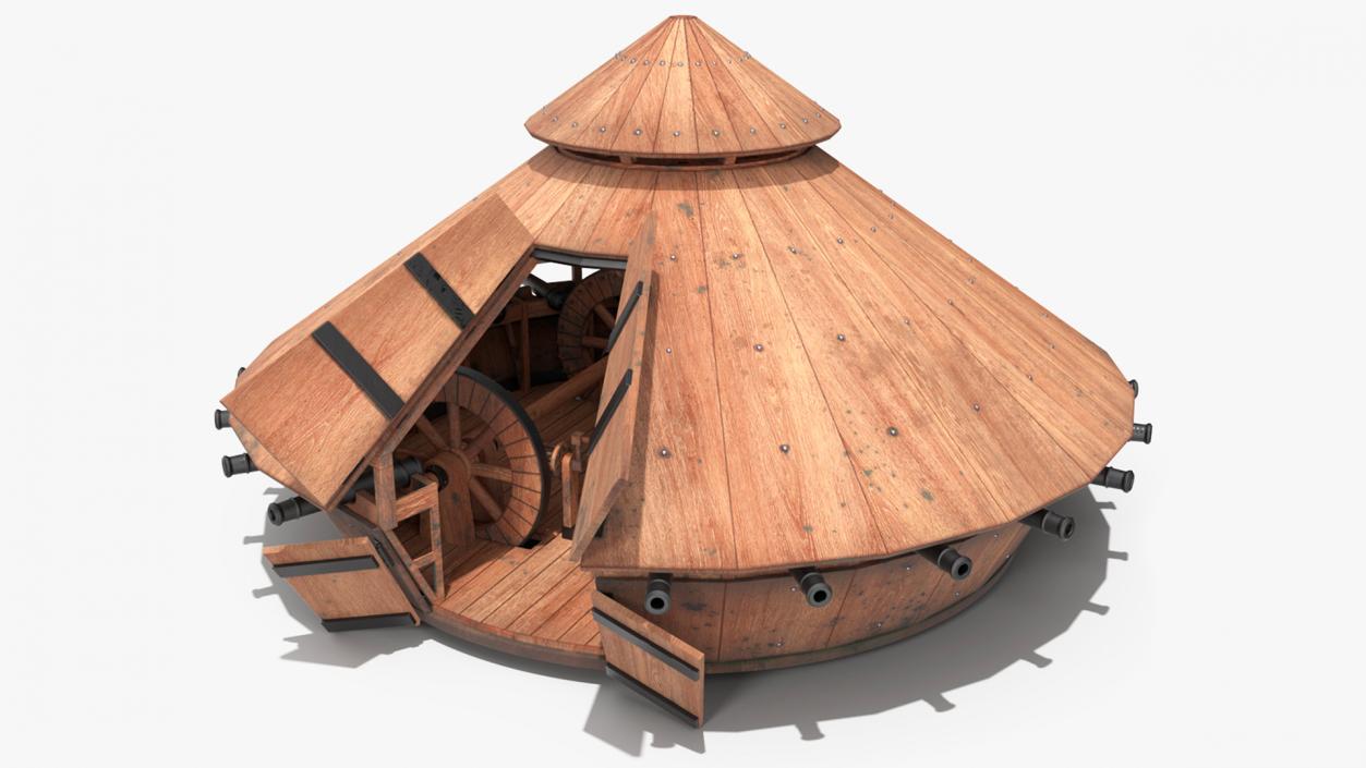 Old Leonardo Da Vinci Rotational Tank 3D