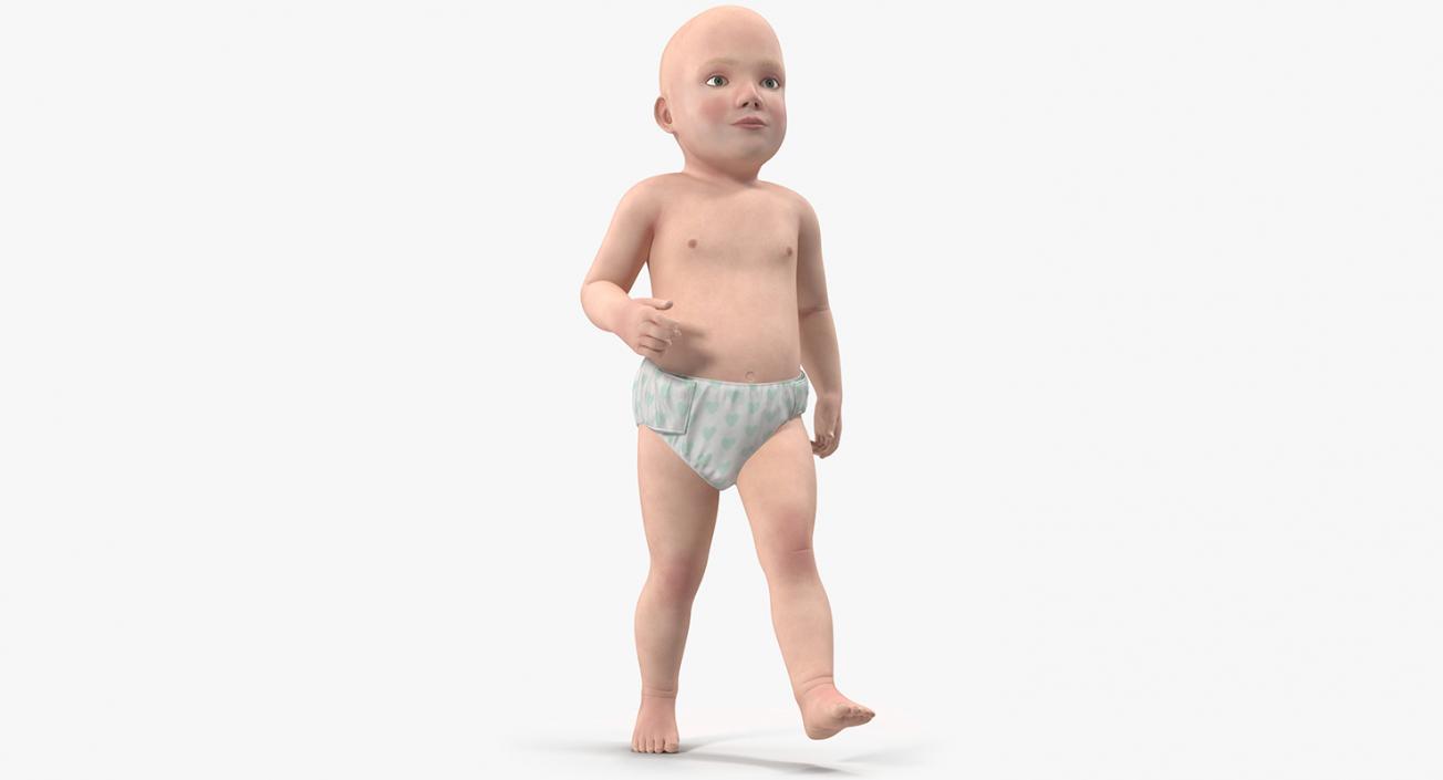 3D Baby Boy Walking