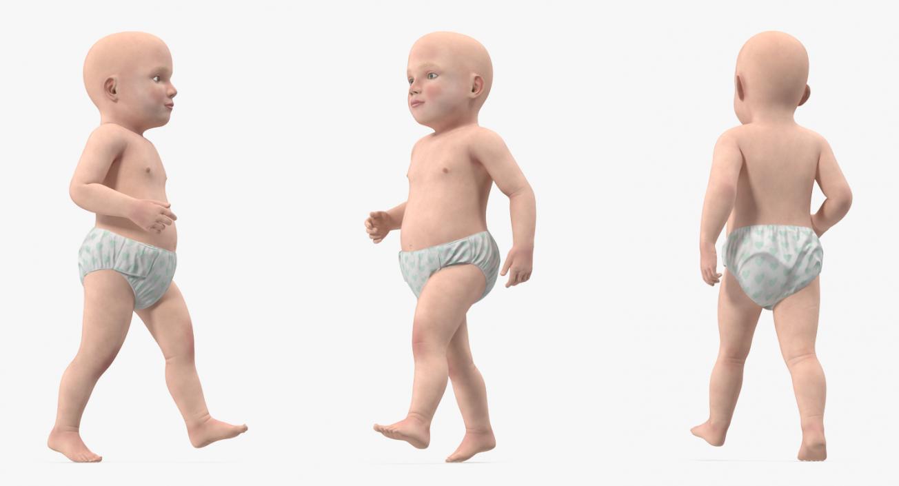 3D Baby Boy Walking