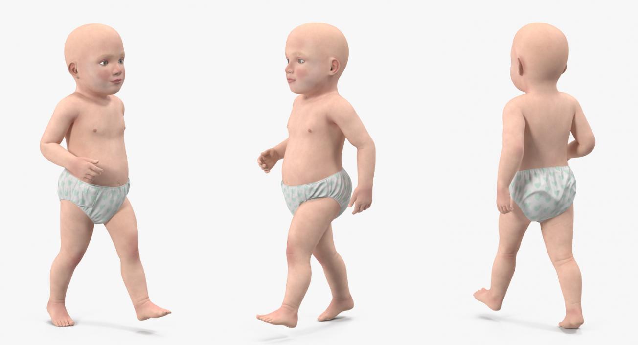 3D Baby Boy Walking