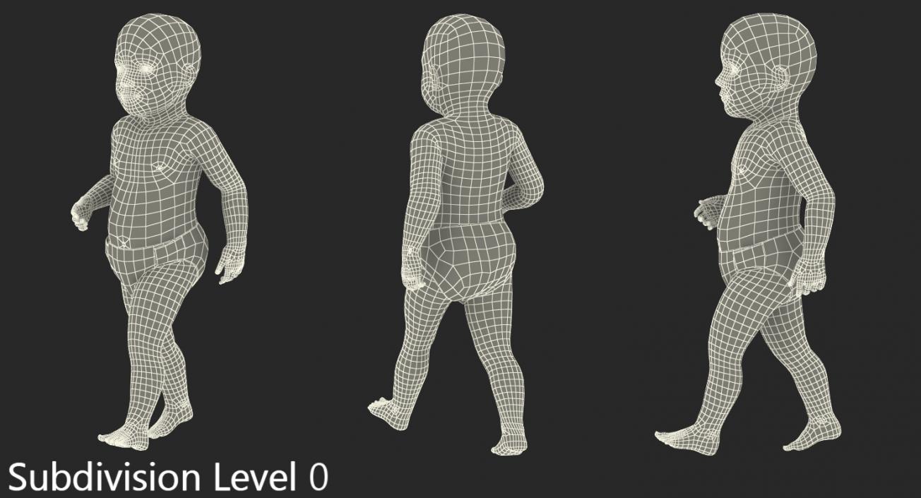 3D Baby Boy Walking