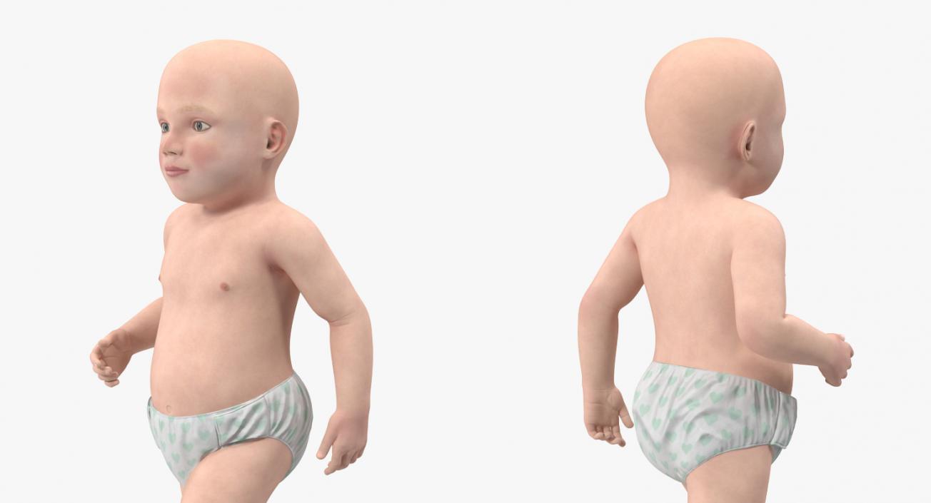 3D Baby Boy Walking