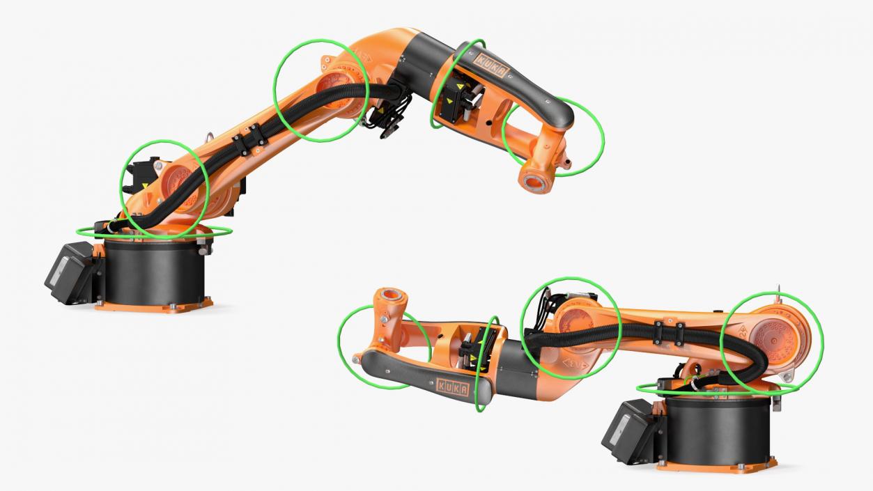 3D KUKA Industrial Robot Arm KR 5-2 Arc Rigged model