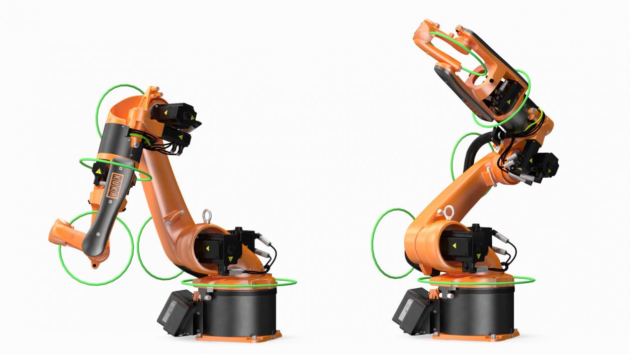 3D KUKA Industrial Robot Arm KR 5-2 Arc Rigged model