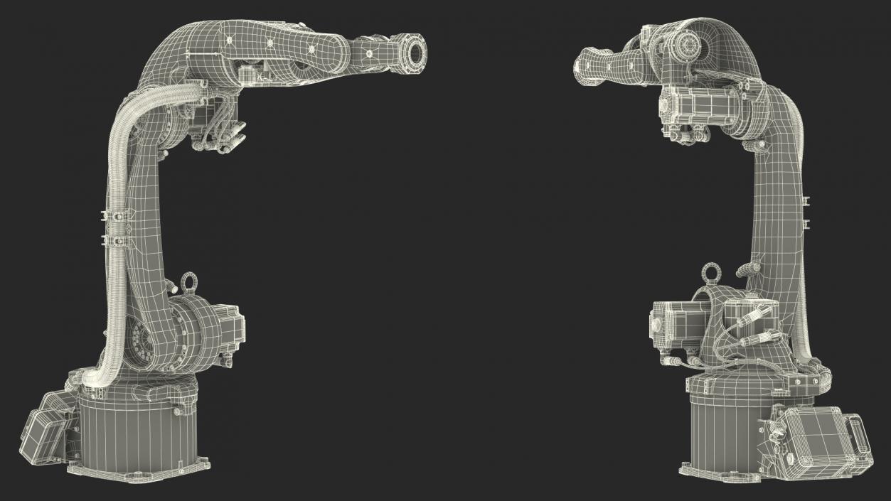 3D KUKA Industrial Robot Arm KR 5-2 Arc Rigged model